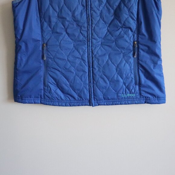 L.L. Bean Womens Blue Lrg Reversible Insulated Quilted Full Zip Lightweight Vest - Picture 13 of 16